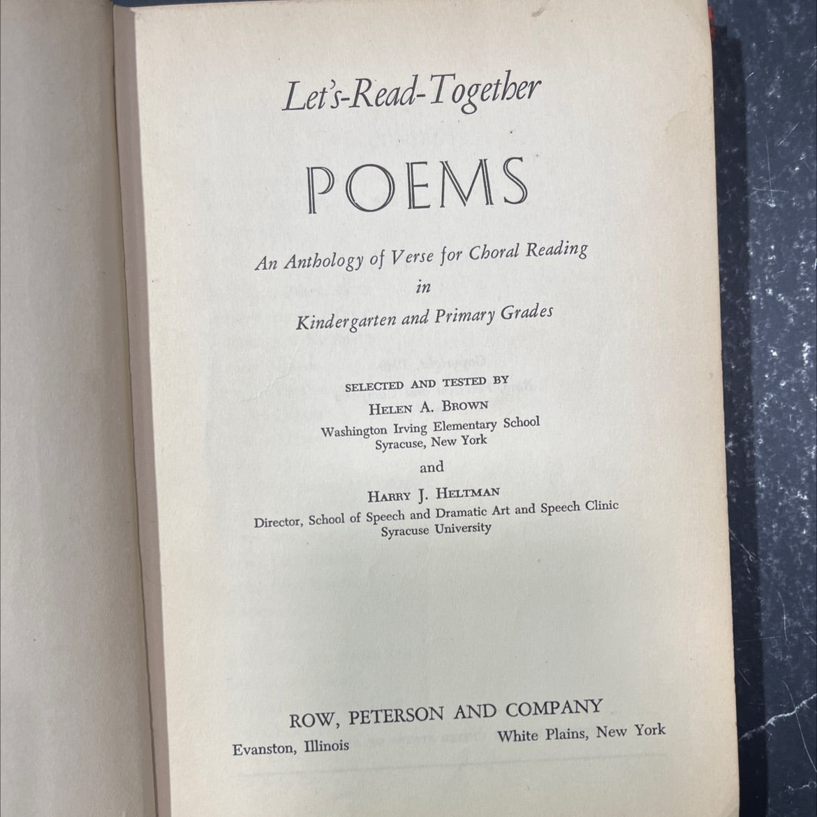 let's-read-together poems an anthology of verse for choral reading in kindergarten and primary grades book, by helen a. image 2