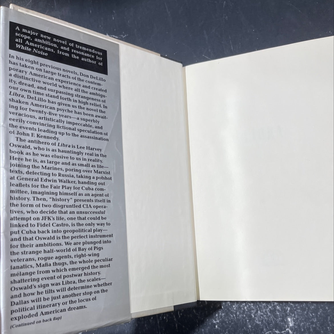 libra book, by Don DeLillo, 1988 Hardcover image 4