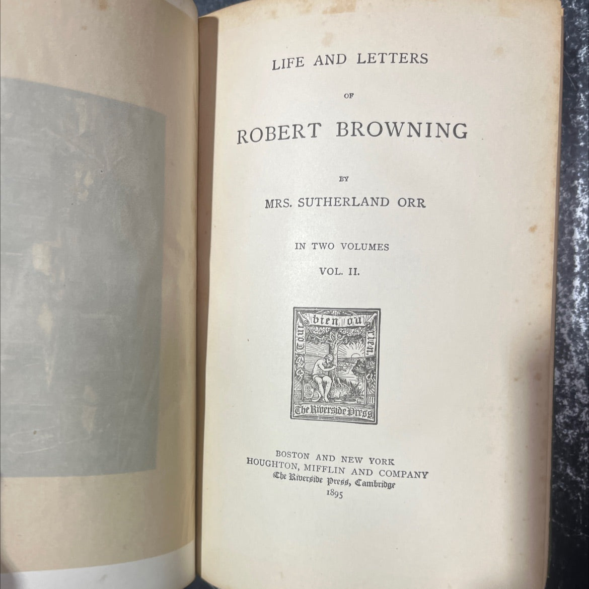 life and letters of robert browning vol. ii book, by mrs. sutherland orr, 1895 Hardcover image 2