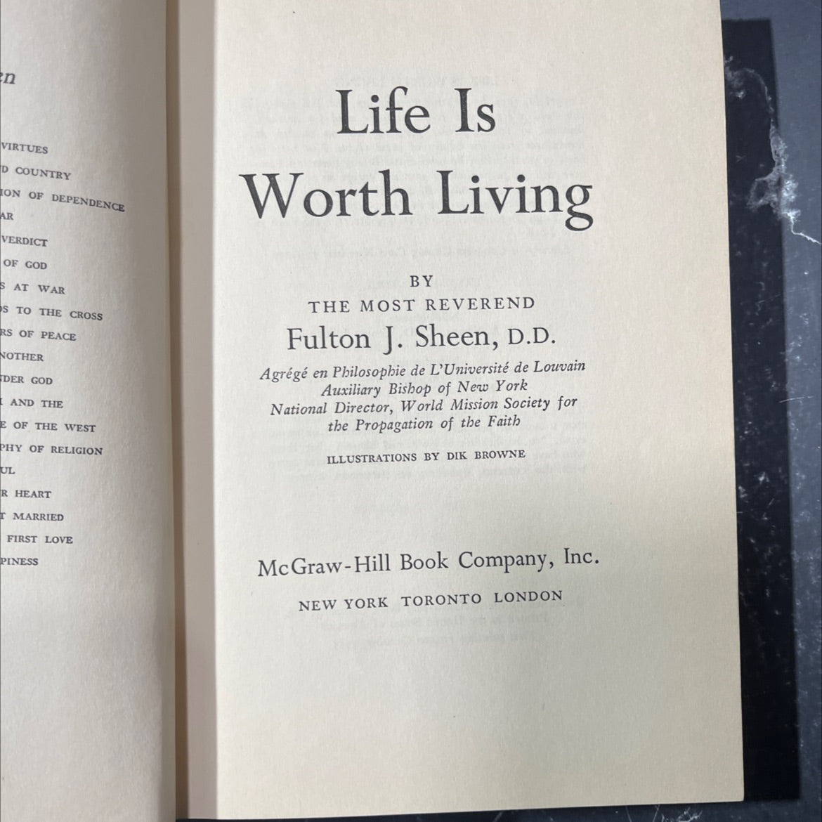 life is worth living book, by Fulton J. Sheen, 1953 Hardcover image 2