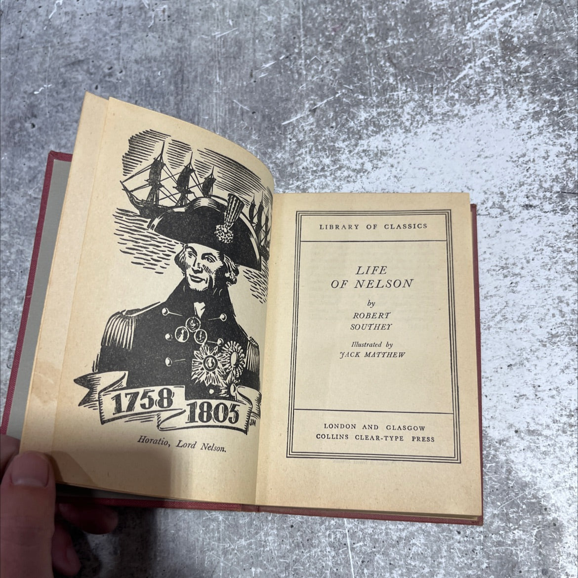 life of nelson book, by robert southey, 1970 Hardcover image 2