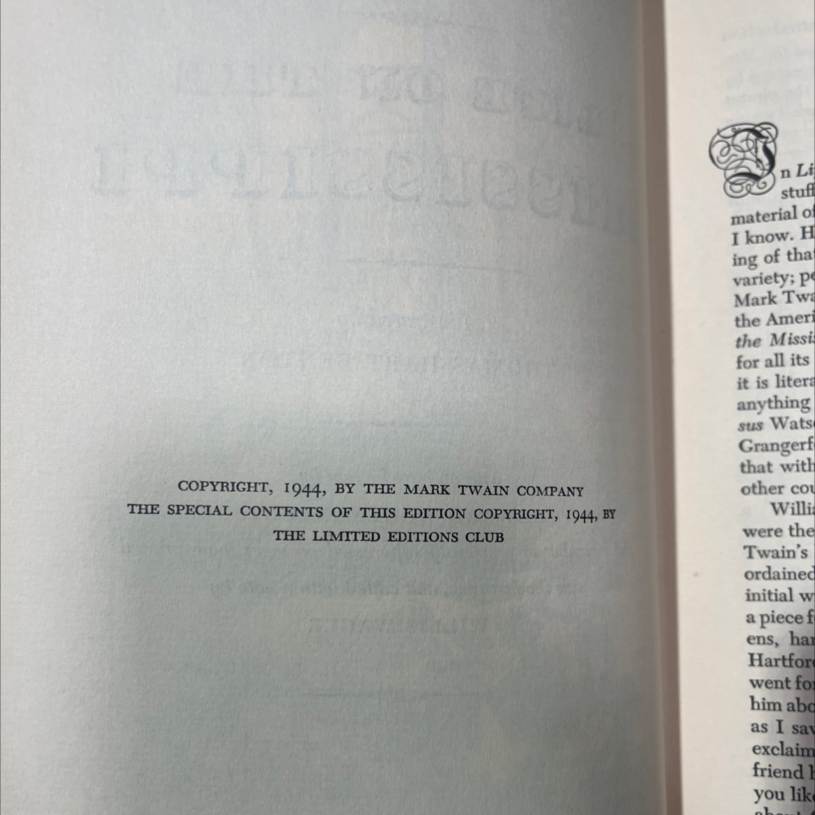 life on the mississippi book, by Mark Twain, 1944 Hardcover image 3