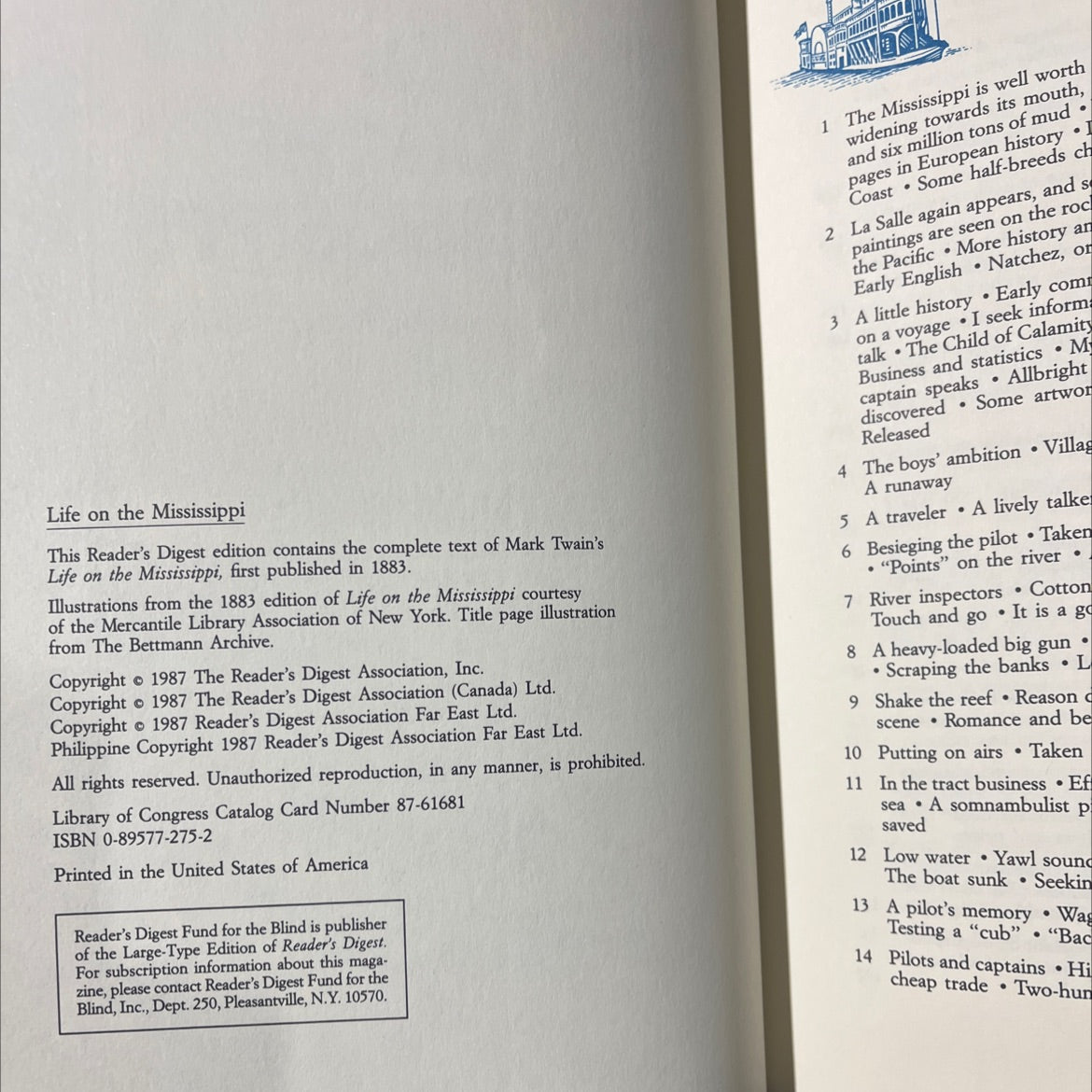 life on the mississippi book, by Mark Twain, 1987 Hardcover image 3