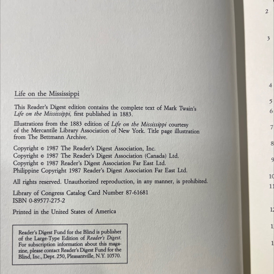 life on the mississippi book, by Mark Twain, 1987 Hardcover image 3