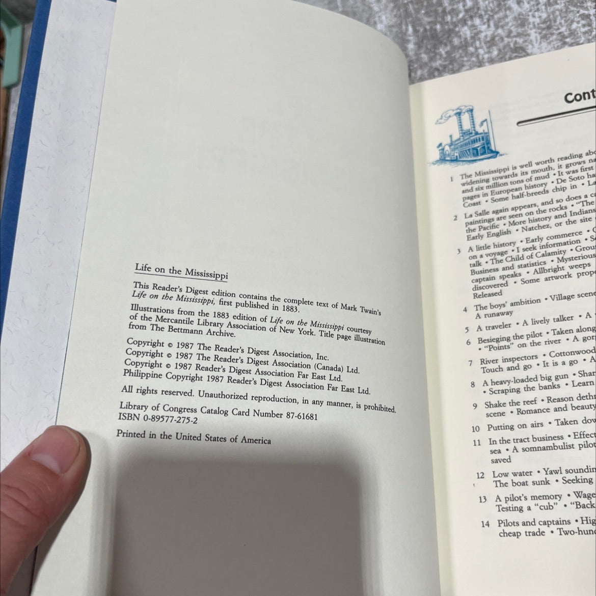 life on the mississippi book, by Mark Twain, 1987 Hardcover image 3