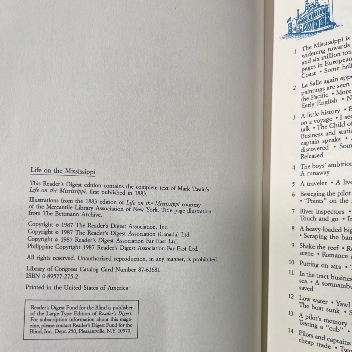 life on the mississippi book, by Mark Twain, 1987 Hardcover image 3