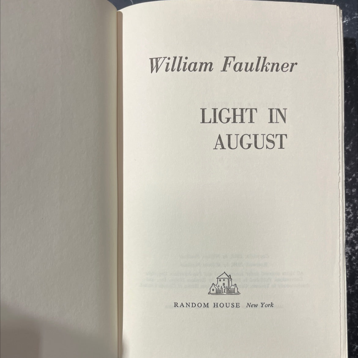 light in august book, by William Faulkner, 1959 Hardcover image 2