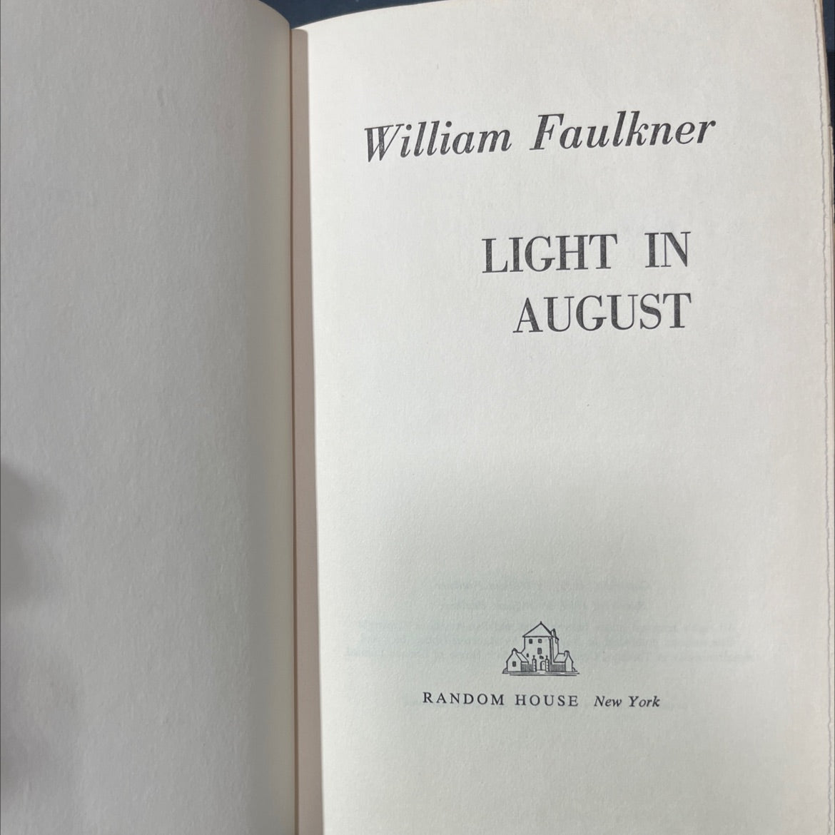 light in august book, by William Faulkner, 1959 Hardcover image 2