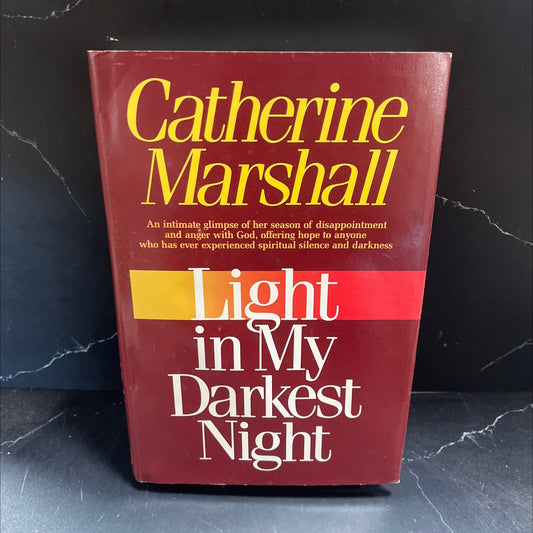 light in my darkest night book, by catherine marshall, 1989 Hardcover image 1