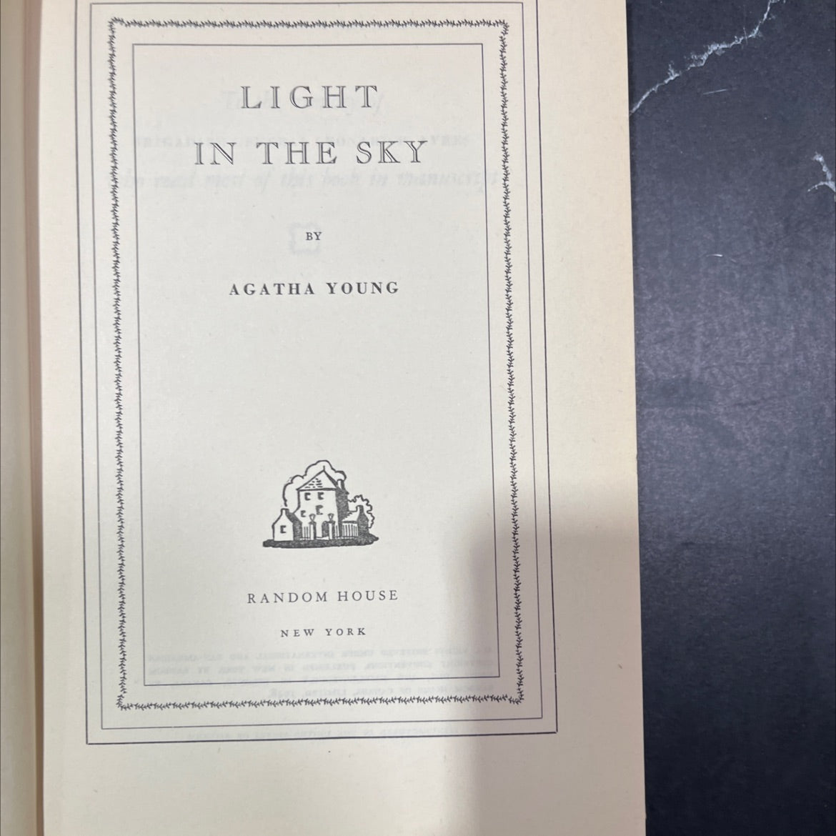 light in the sky book, by agatha young, 1948 Hardcover image 2