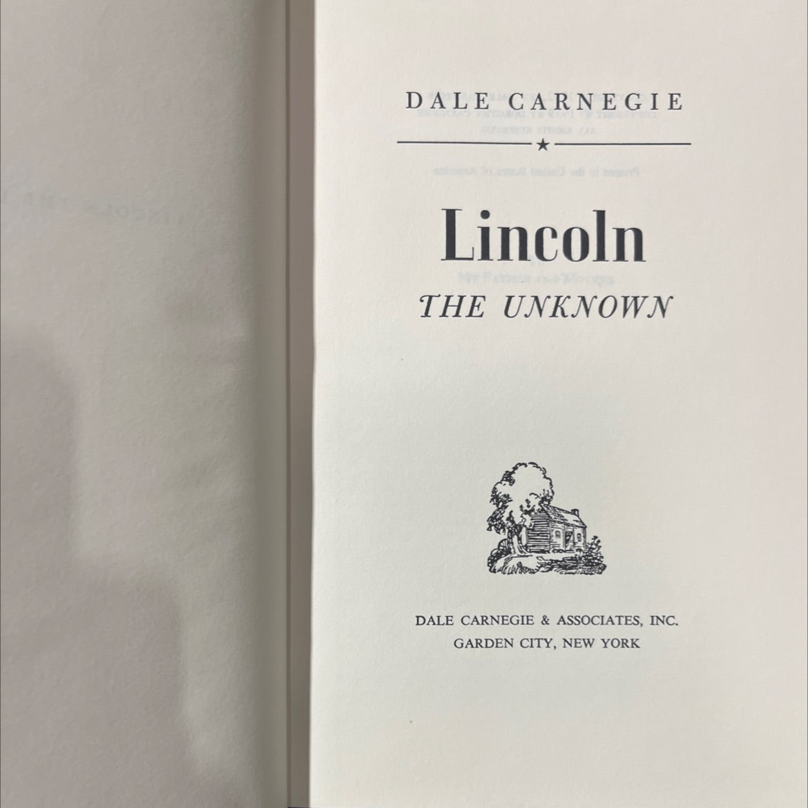 lincoln the unknown book, by dale carnegie, 1959 Hardcover image 2