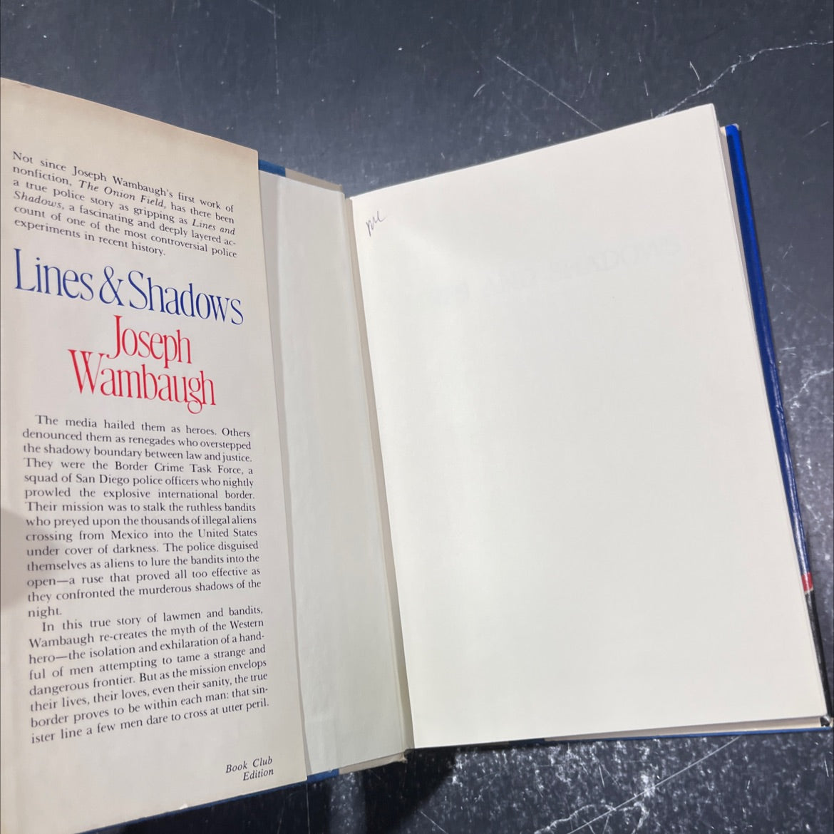 lines and shadows book, by Joseph Wambaugh, 1984 Hardcover image 4