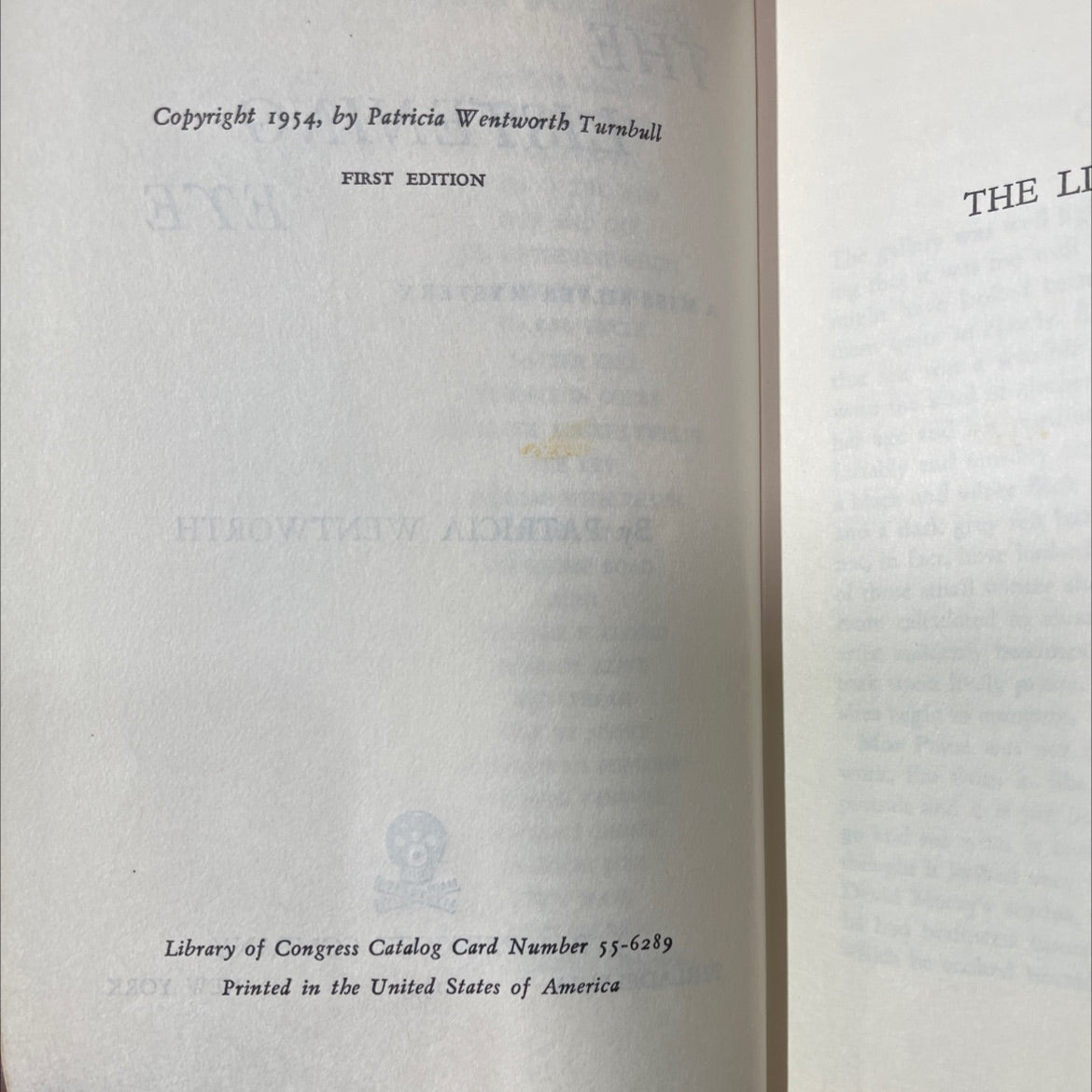 listening book, by patricia wentworth, 1955 Hardcover image 3