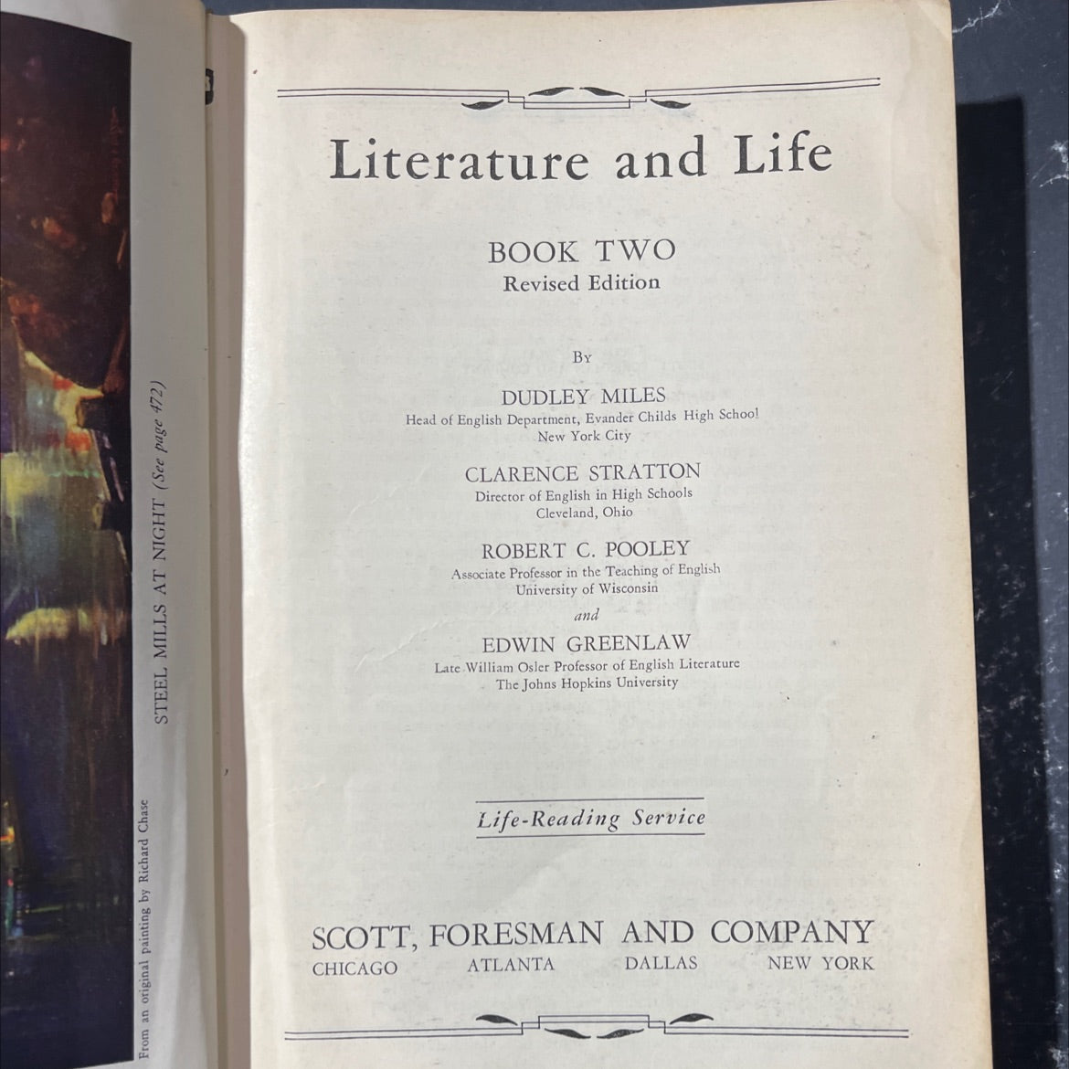 literature and life book two book, by dudley miles, clarence stratton, robert c. pooley, edwin greenlaw, 1936 Hardcover image 2