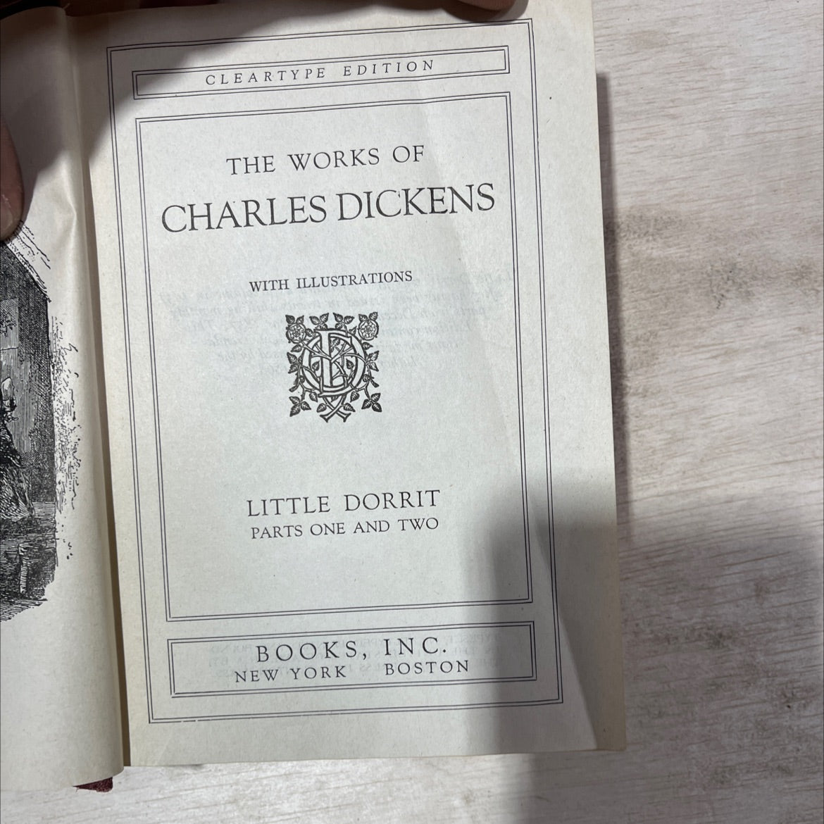 little dorrit book, by charles dickens, 1857 Hardcover, Antique image 2