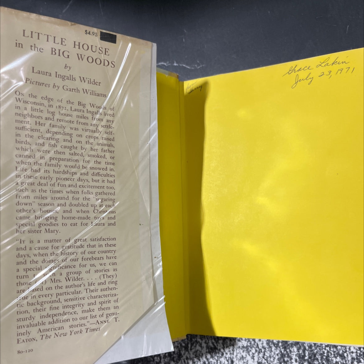 little house in the big woods book, by laura ingalls wilder, 1953 Hardcover image 4