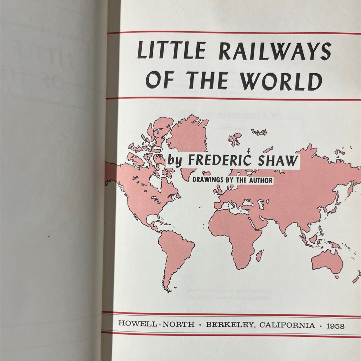 little railways of the world book, by frederic shaw, 1958 Hardcover image 2