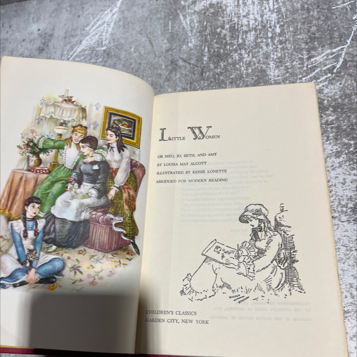 little women or meg, jo, beth, and amy book, by louisa may alcott, 1950 Hardcover image 2