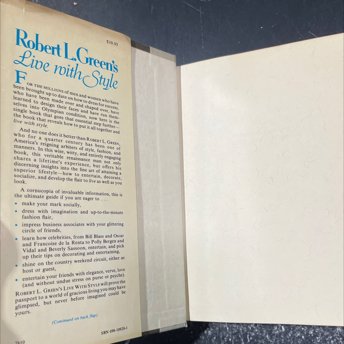 live with style book, by Robert L. Green, 1978 Hardcover image 4
