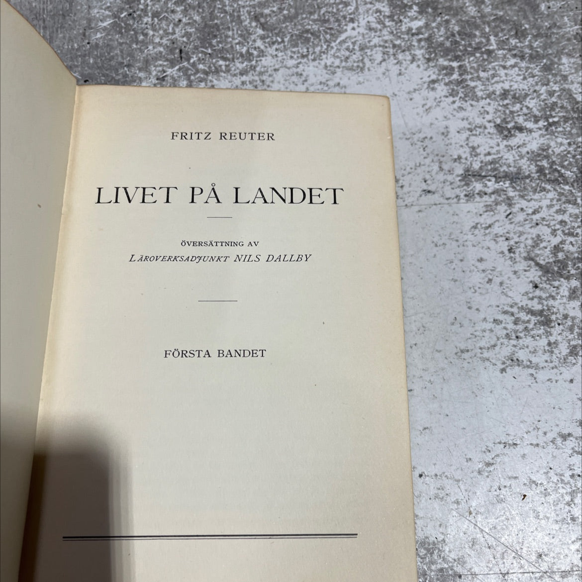 livet på landet book, by fritz reuter, 1927 Leather image 2