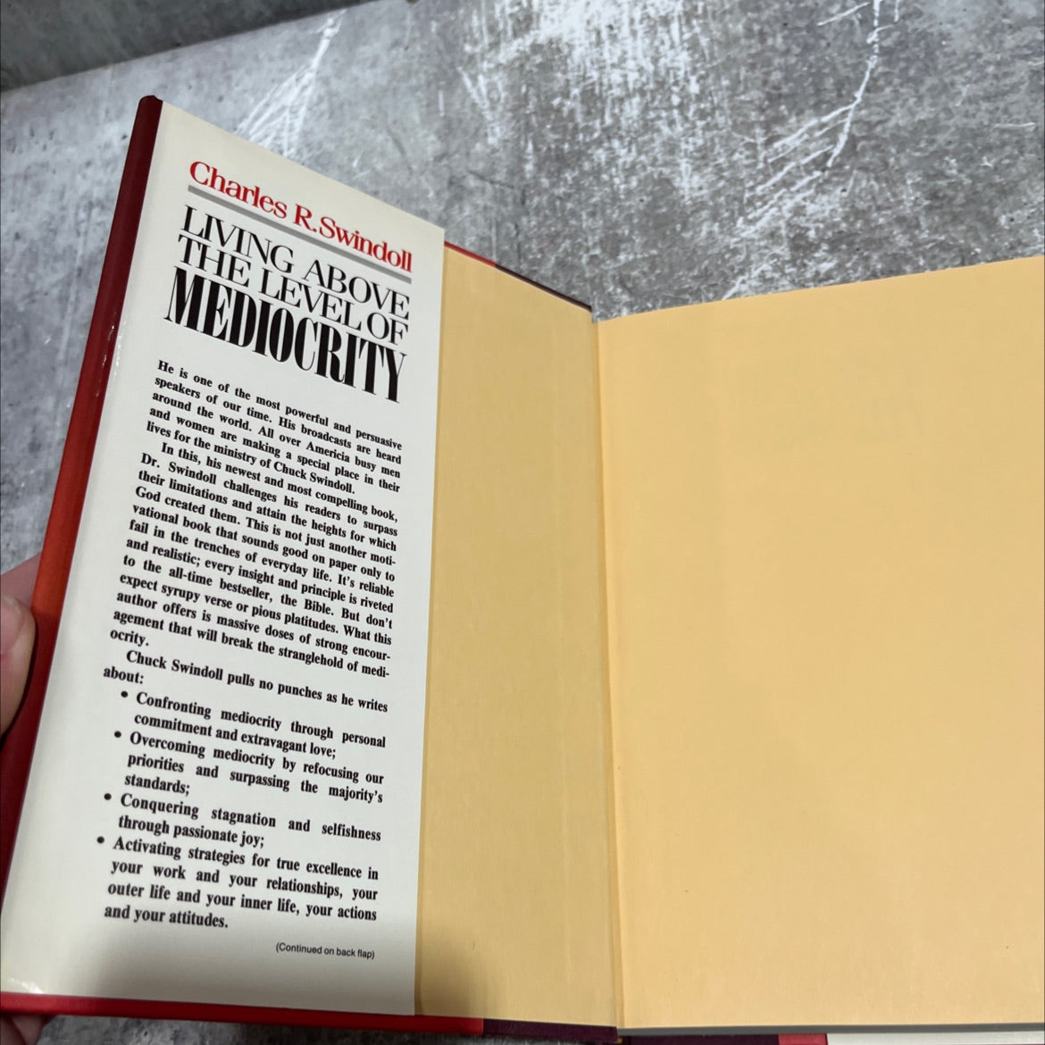living above the level of mediocrity: a commitment to excellence book, by Charles R. Swindoll, 1987 Hardcover image 4