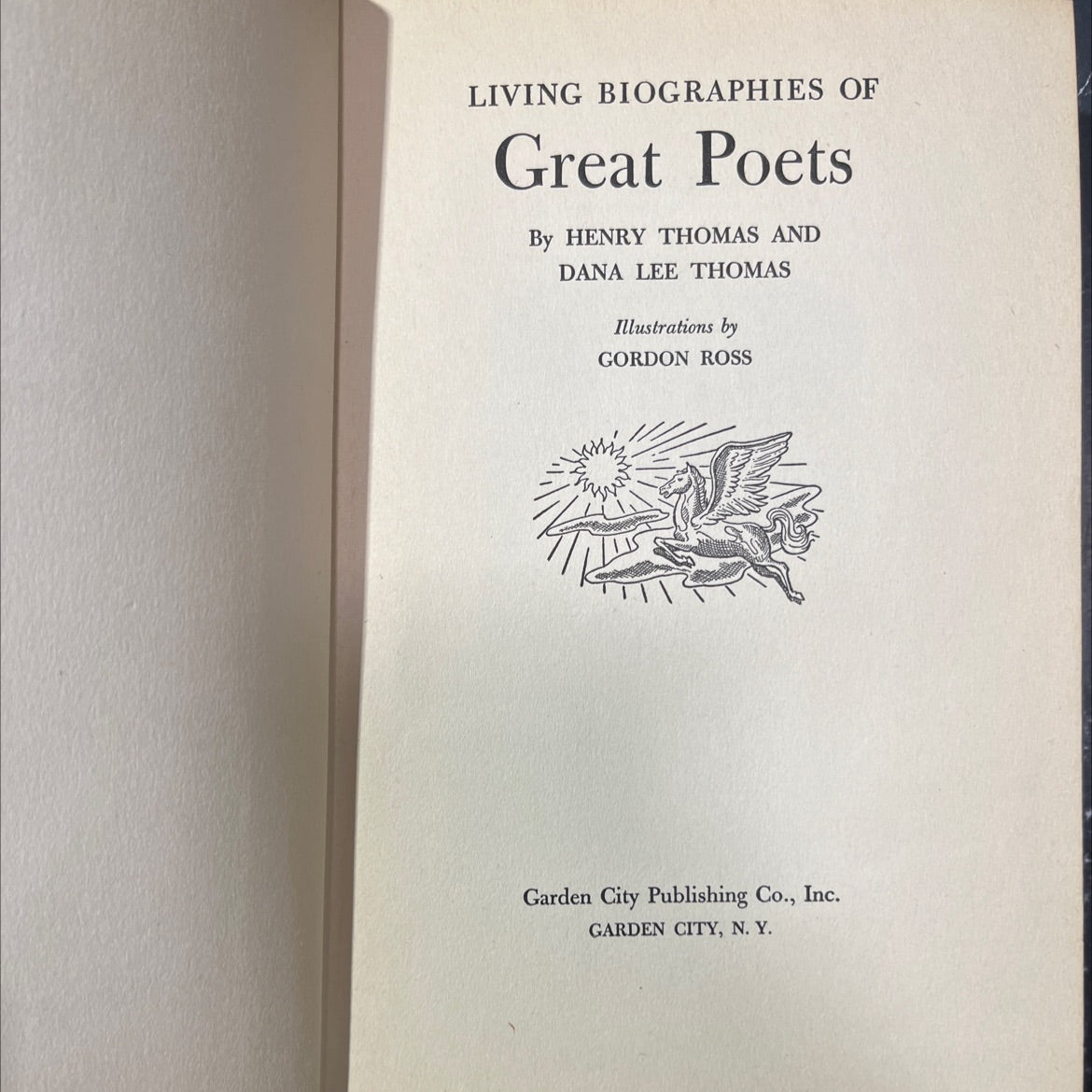 living biographies of great poets book, by henry thomas and dana lee thomas, 1941 Hardcover image 2