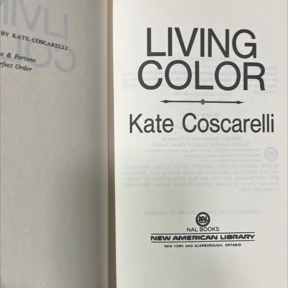 living color book, by kate coscarelli, 2008 Hardcover image 2