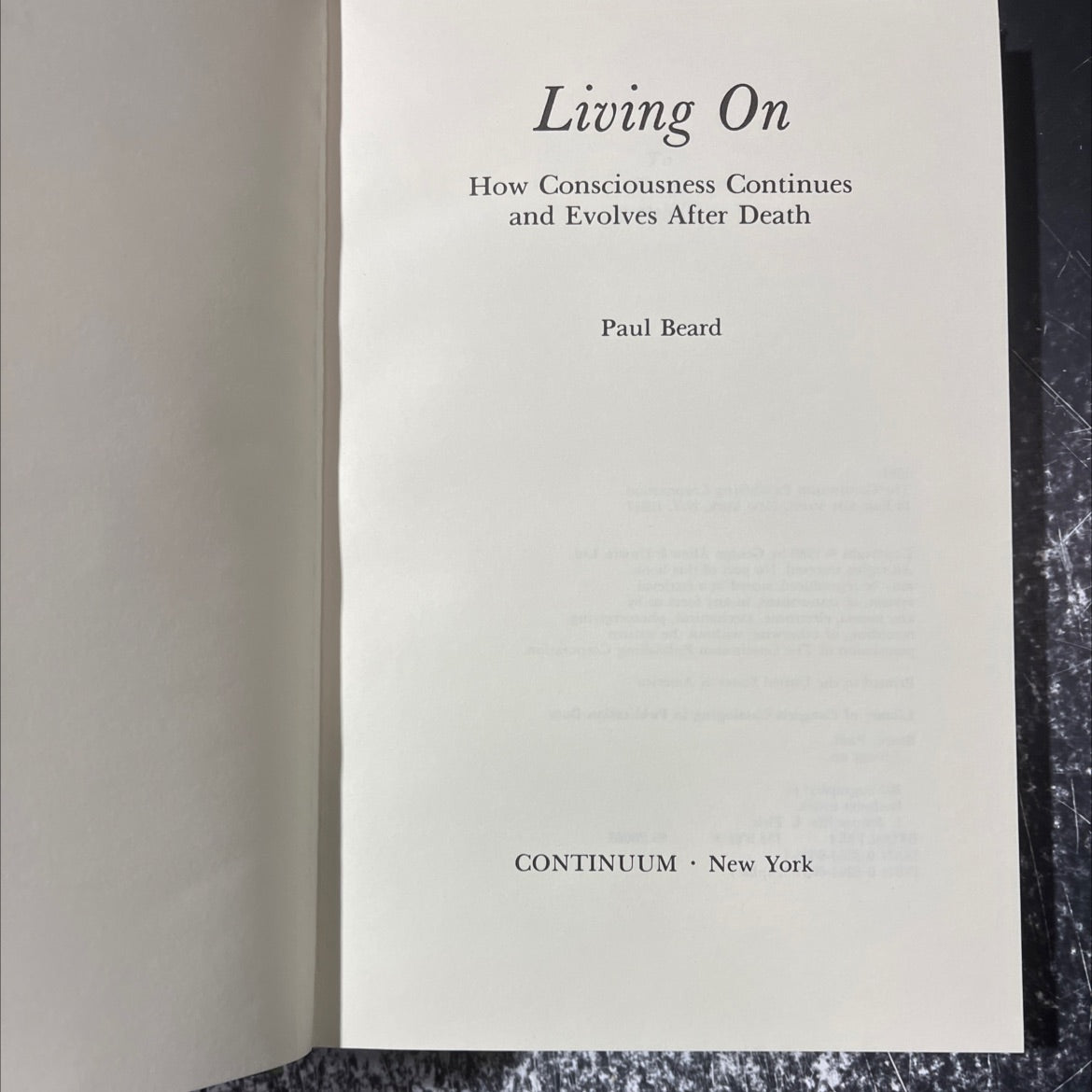 living on how consciousness continues and evolves after death book, by Paul Beard, 1981 Hardcover image 2