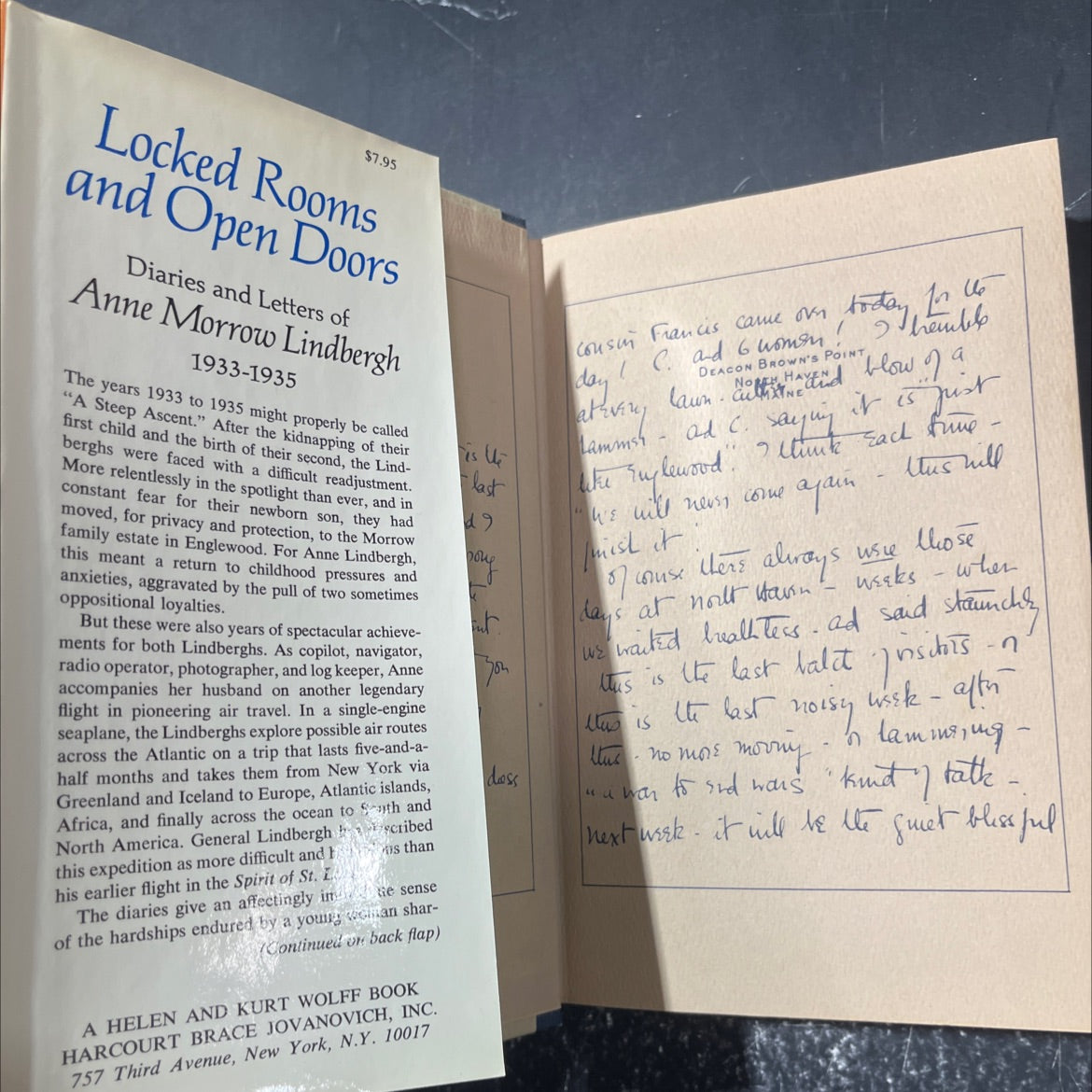 locked rooms and open doors diaries and letters of anne morrow lindbergh 1933-1935 book, by anne morrow lindbergh, 1974 image 4