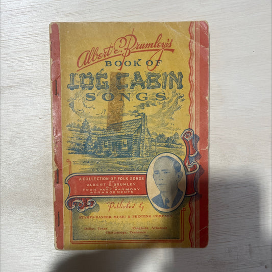 log cabin songs book, by albert e. brumley, 1944 Paperback, Antique image 1