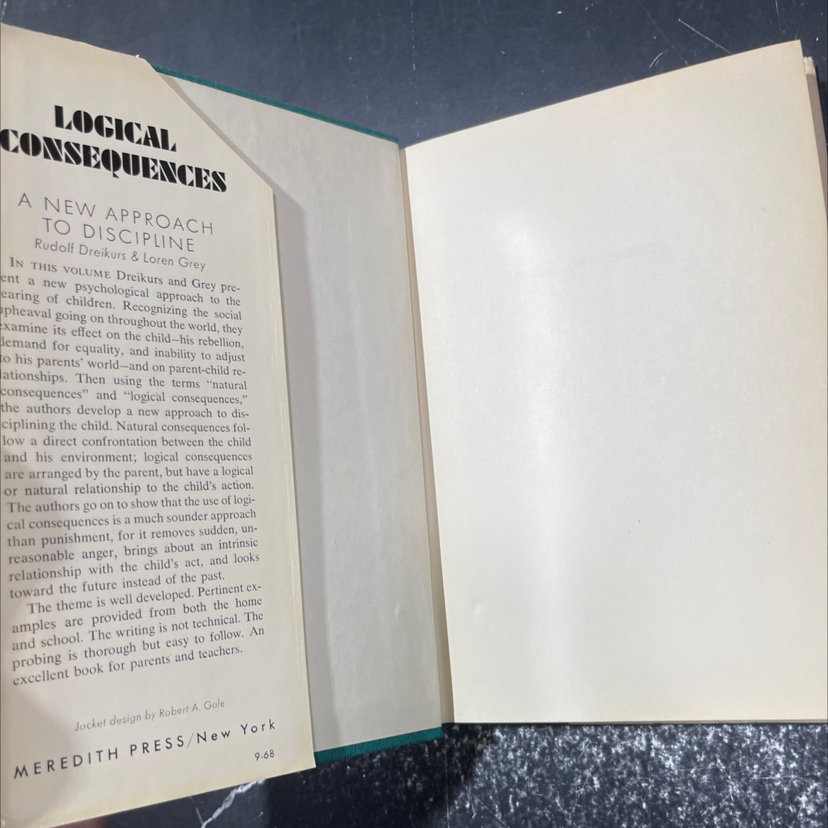 logical consequences: a handbook of discipline book, by rudolf dreikurs, m.d. and loren grey, ph.d., 1968 Hardcover image 4