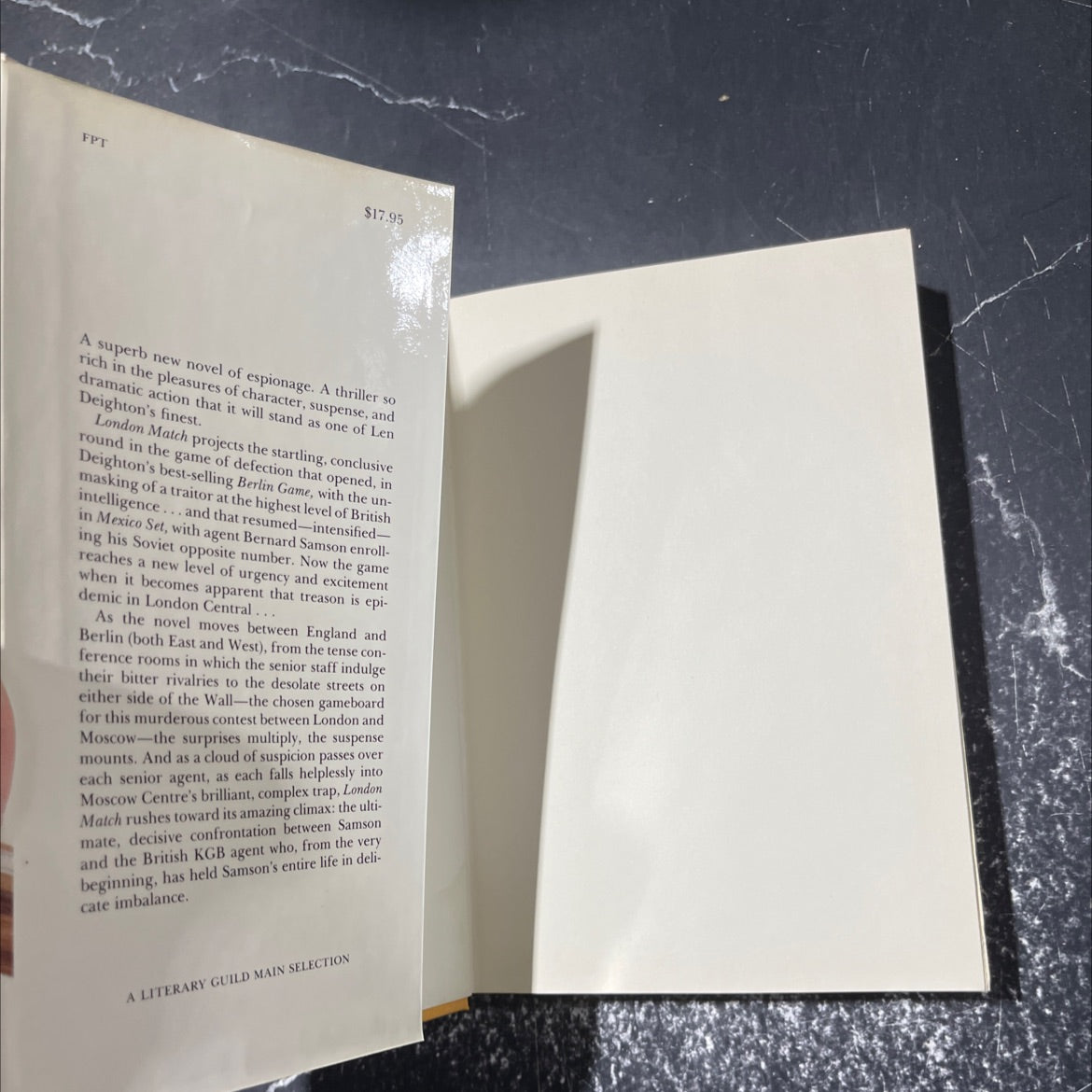 london match book, by len deighton, 1985 Hardcover image 4