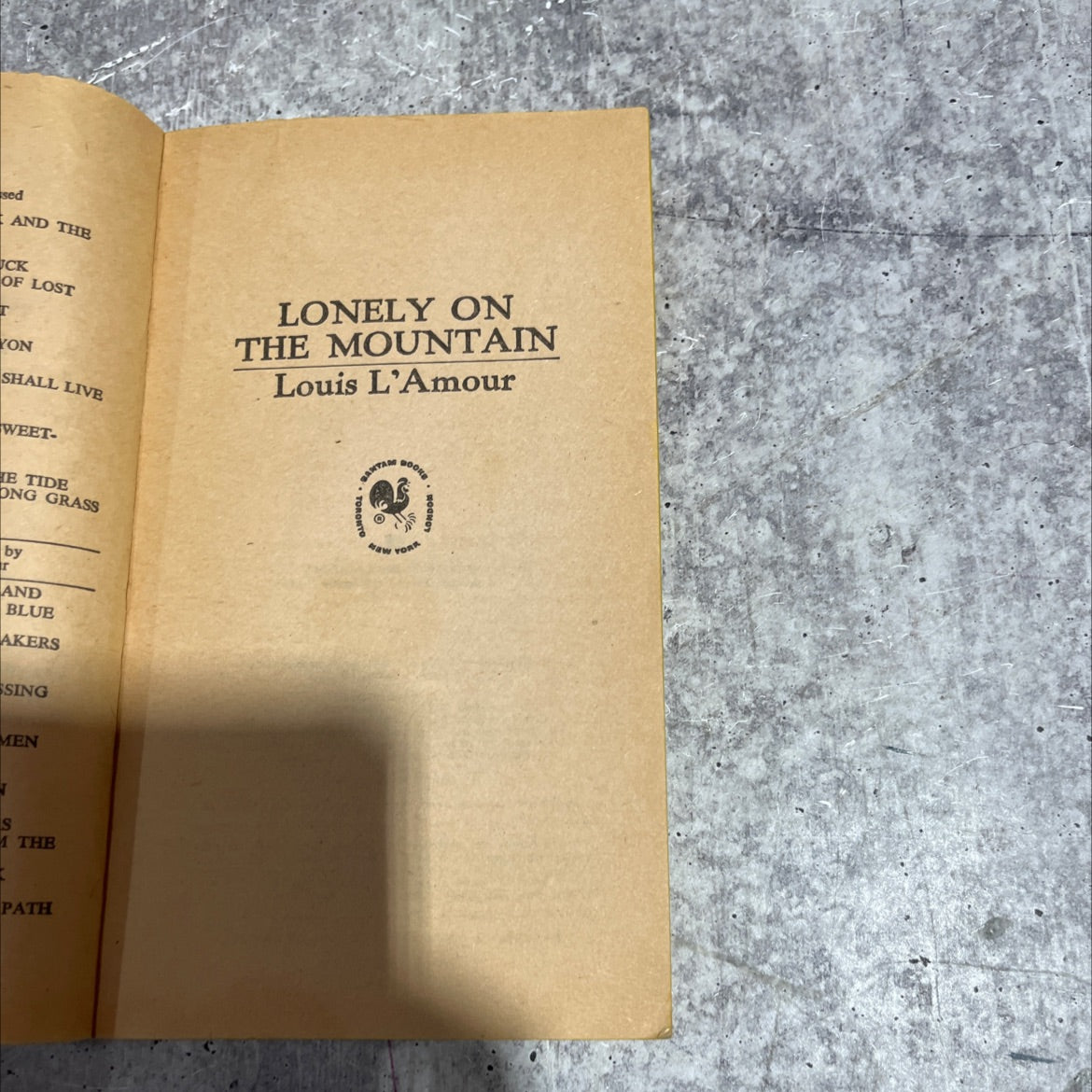 lonely on the mountain book, by Louis L'Amour, 1980 Paperback image 2