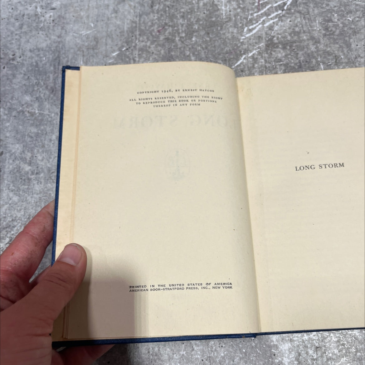 long storm book, by ernest haycox, 1946 Hardcover image 3
