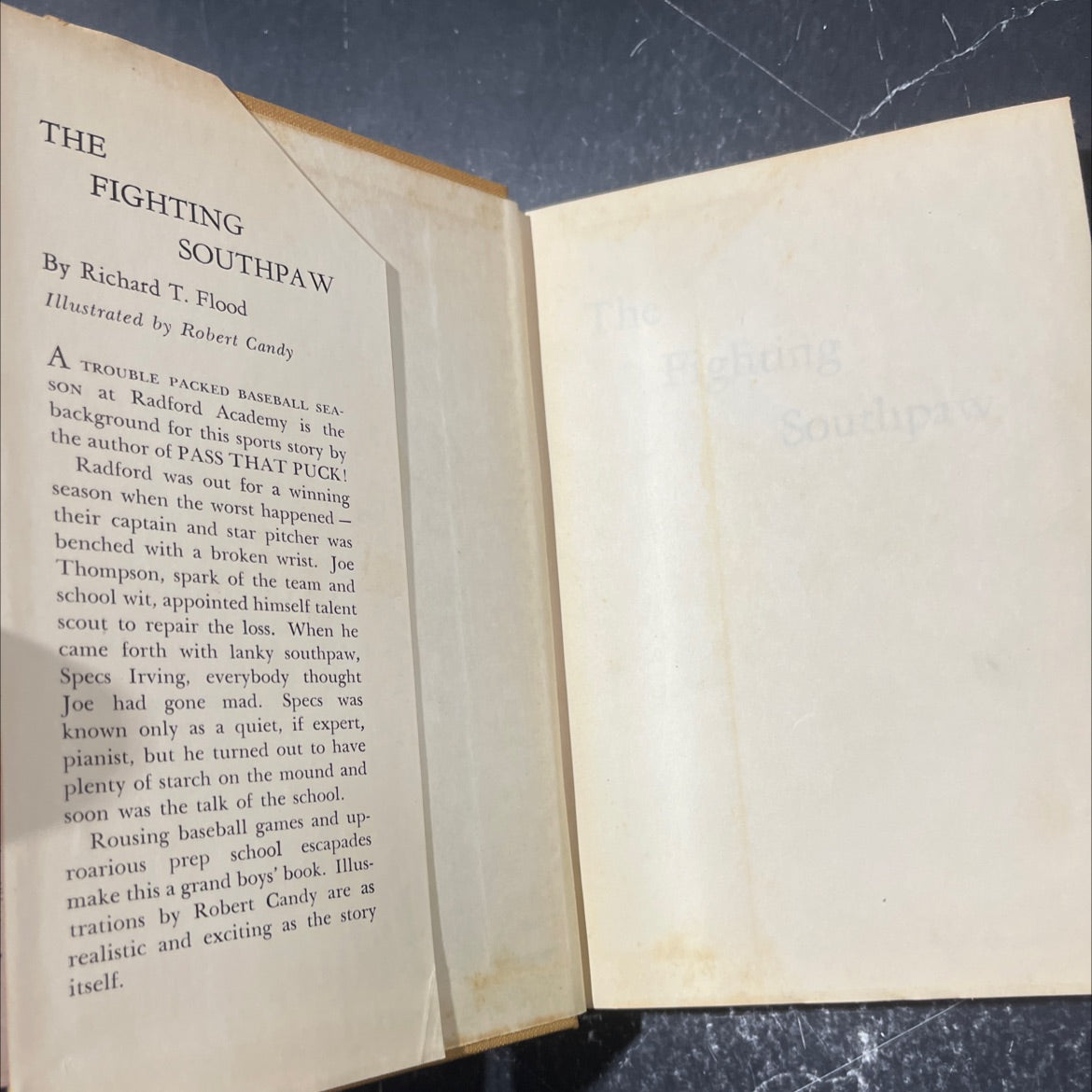 lood puck! the adf fighting southpaw book, by richard t. flood, 1949 Hardcover image 4