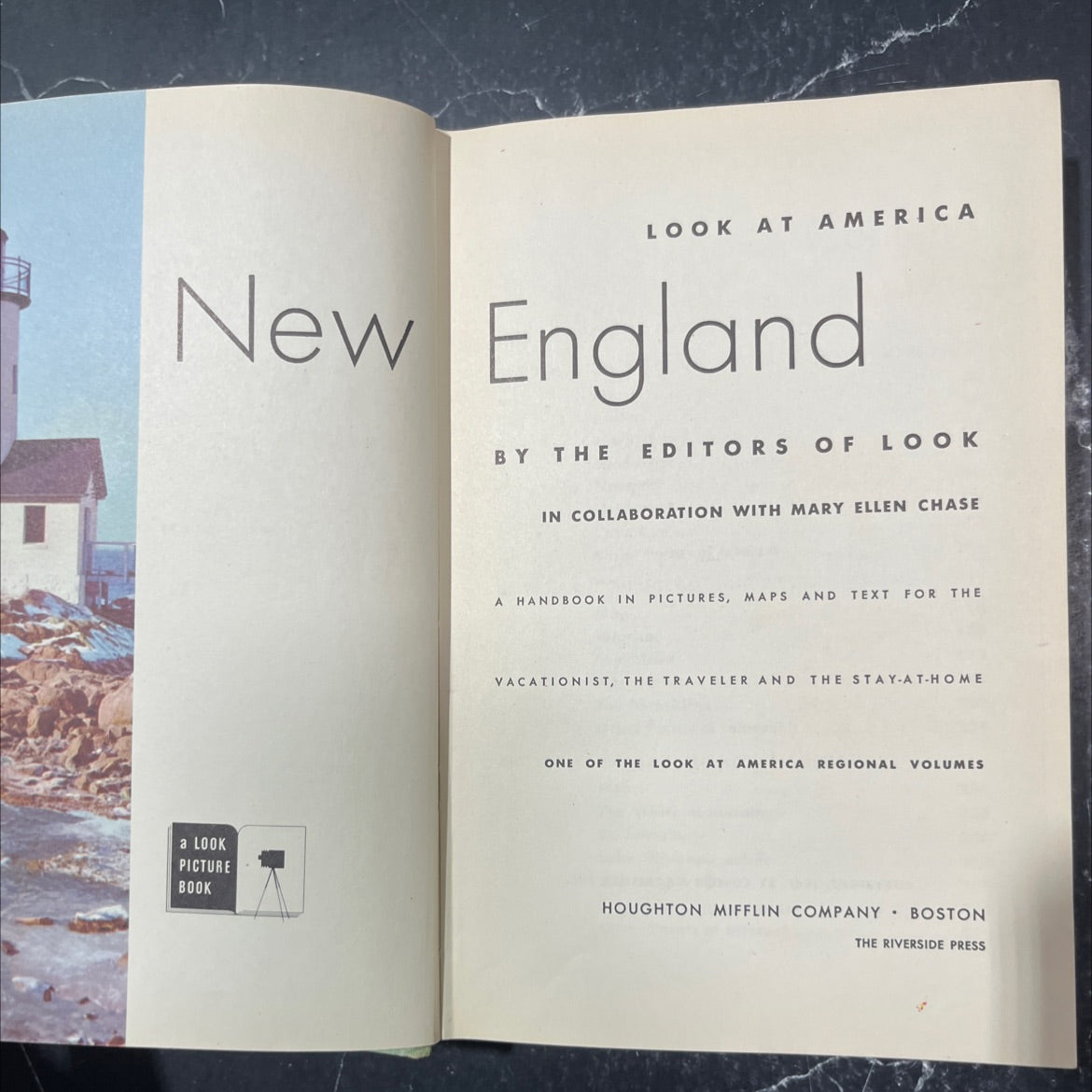 look at america new england book, by editors of look, mary ellen chase, 1947 Hardcover image 2
