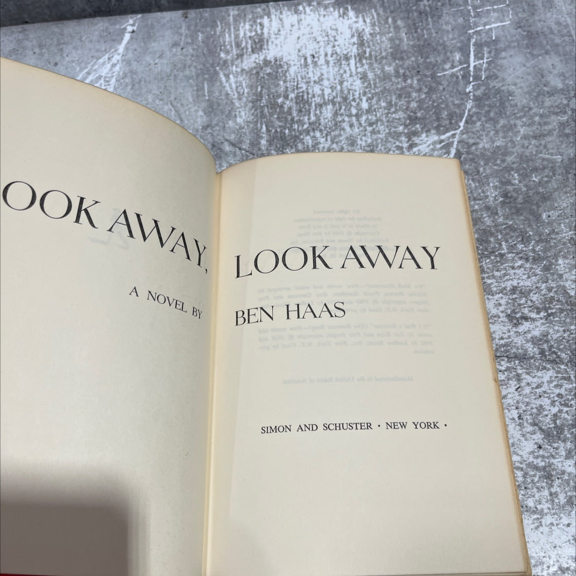 look away look away book, by Ben Haas, 1964 Hardcover image 2