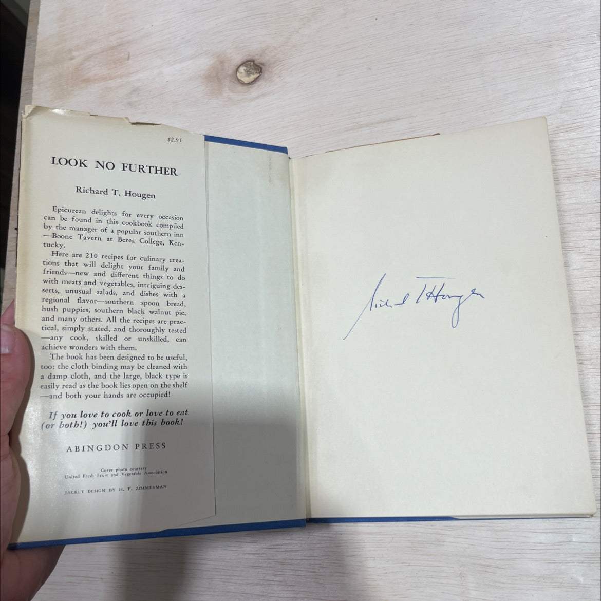 SIGNED look no further book, by richard t. hougen, 1955 Hardcover, Vintage image 4