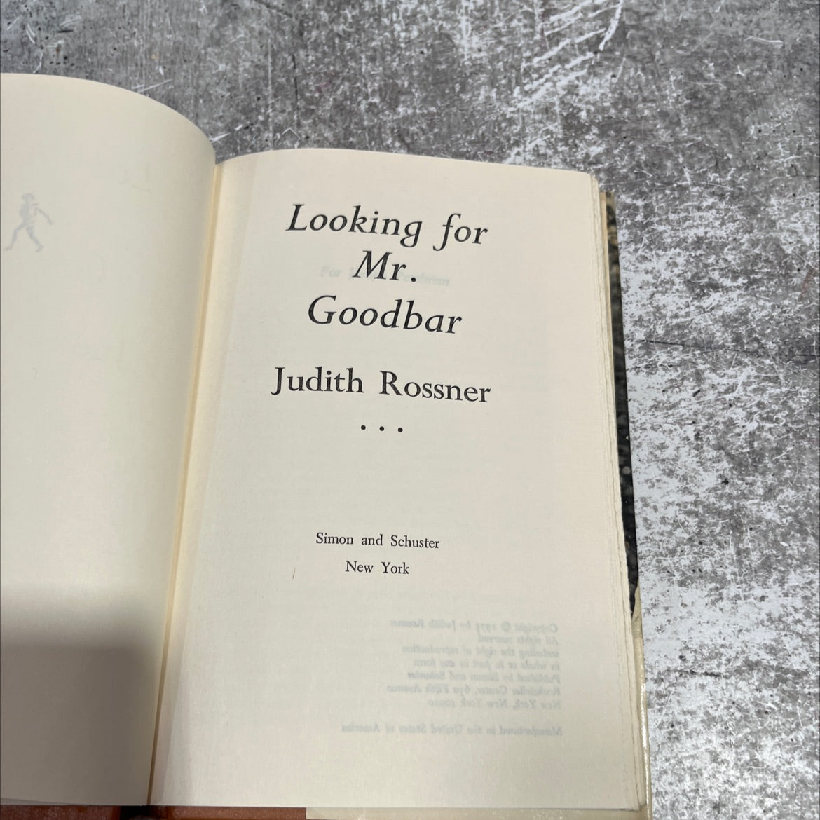 looking for mr. goodbar book, by judith rossner, 1975 Hardcover image 2