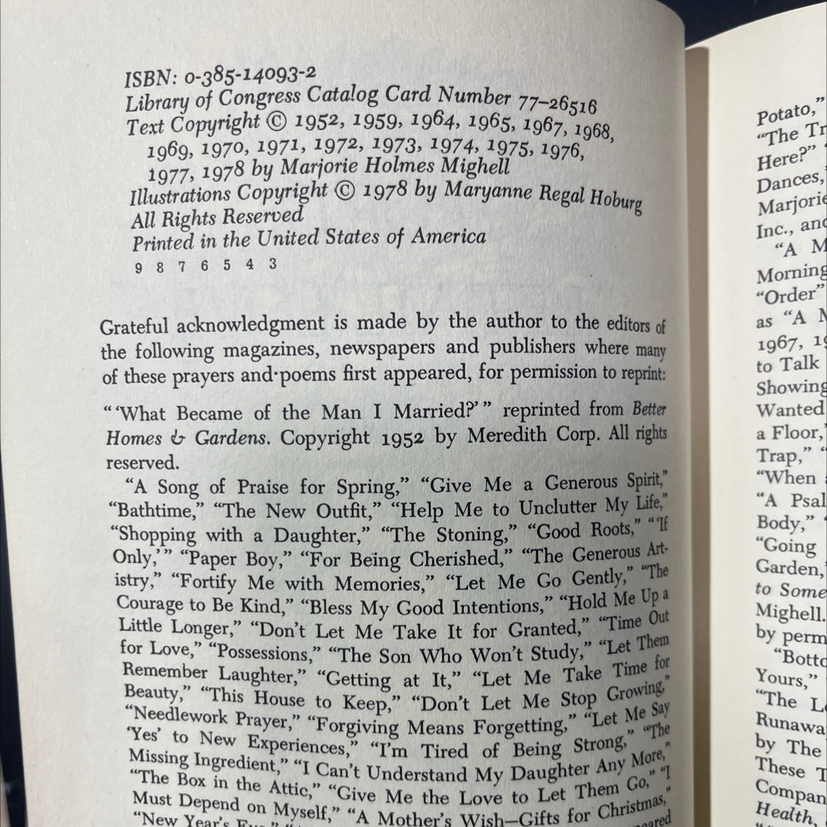 lord. let me love a marjorie holmes treasury book, by Marjorie Holmes, 1978 Hardcover image 3