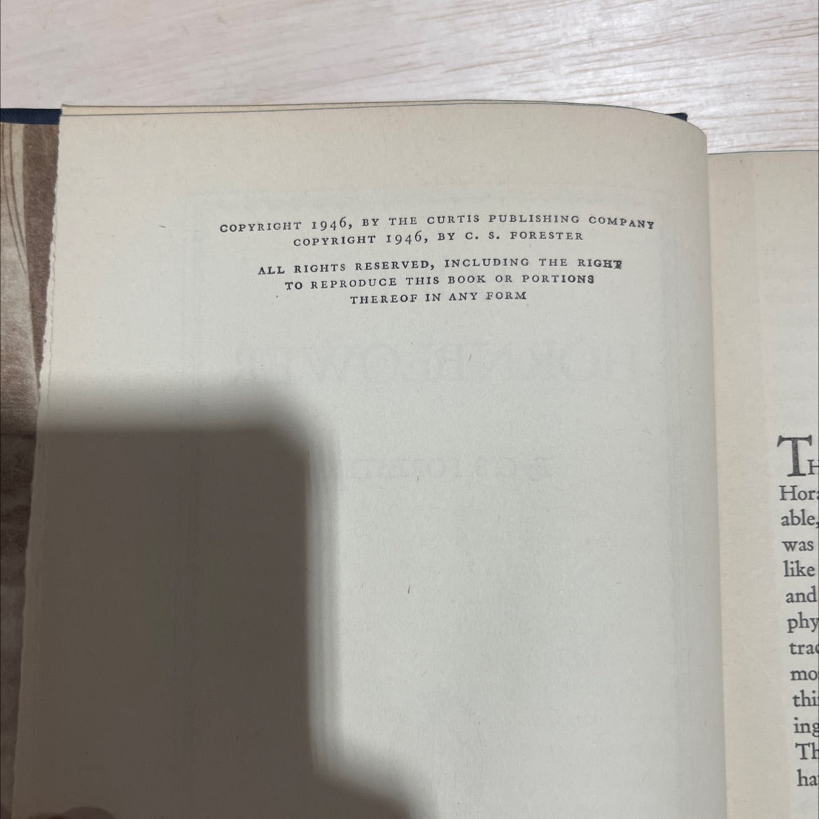lord hornblower book, by c. s. forester, 1946 Hardcover image 3
