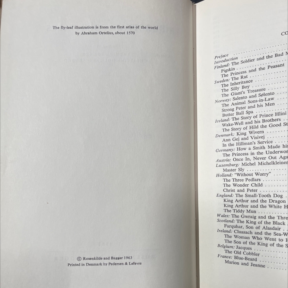 lore series european folk tales book, by Laurits Bødkker, Christina Hole, G. D'aronco Bagger, 1963 Hardcover image 3