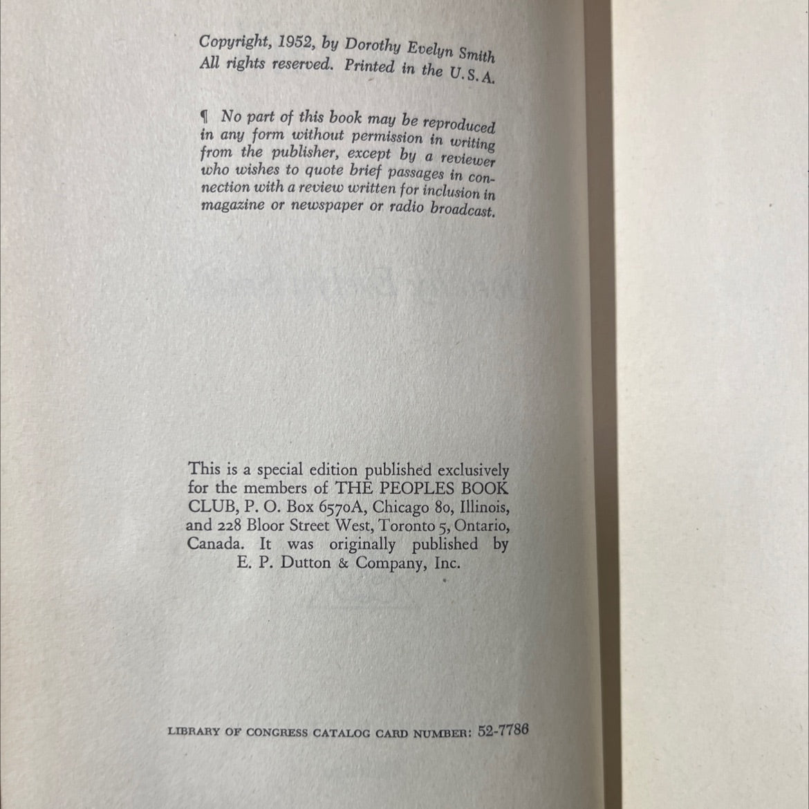 lost hill book, by dorothy evelyn smith, 1952 Hardcover image 3