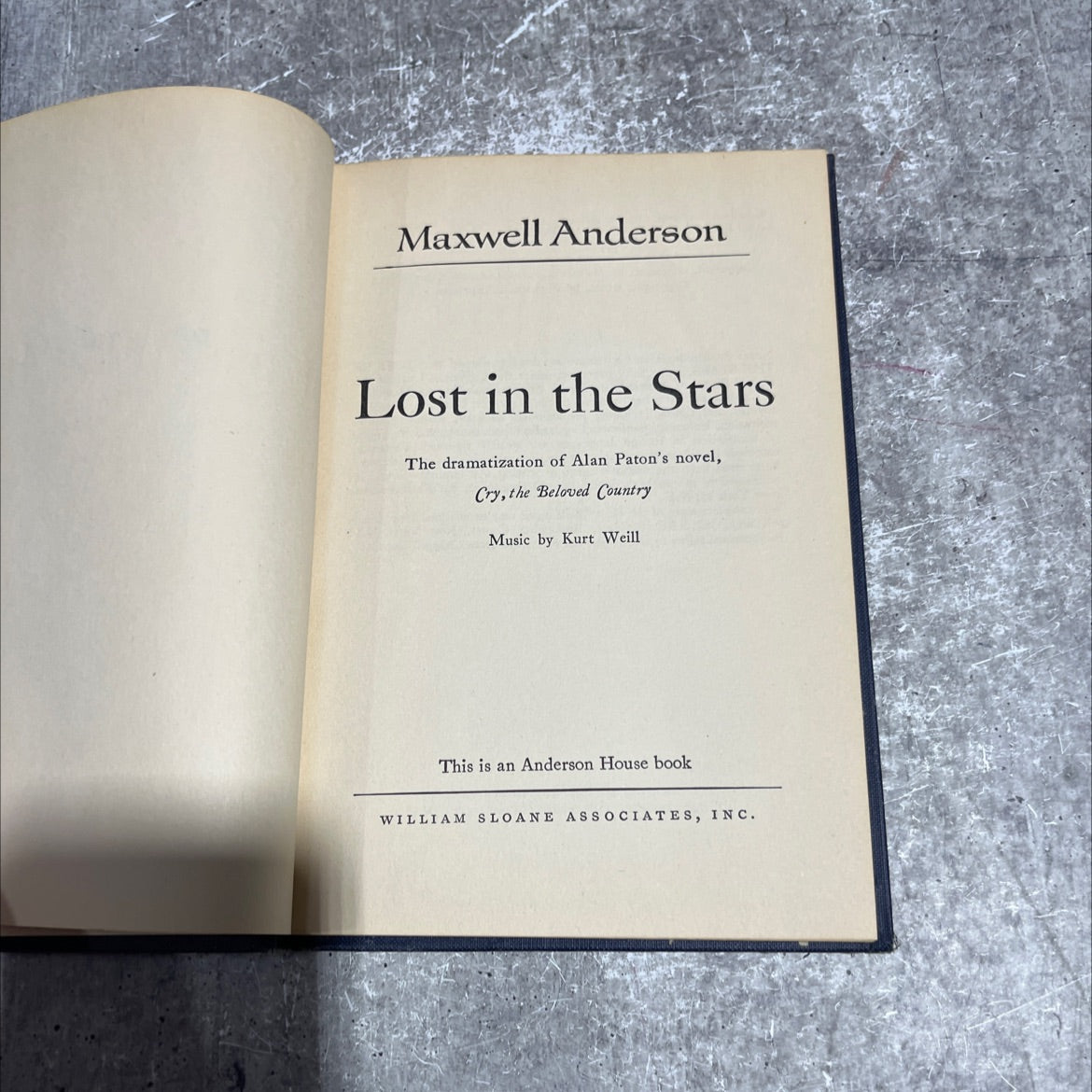 lost in the stars book, by maxwell anderson, 1949 Hardcover image 2