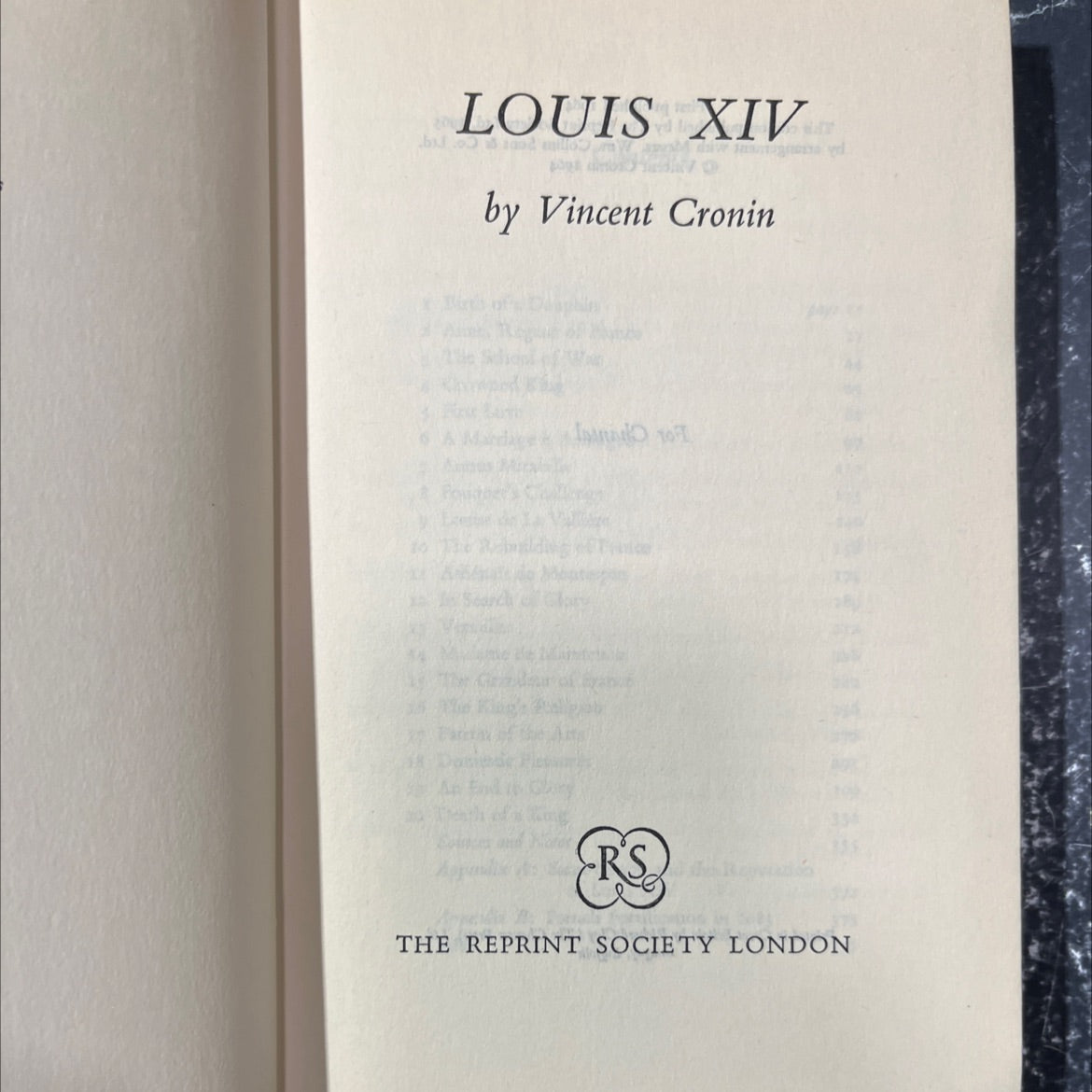 louis xiv book, by vincent cronin, 1965 Hardcover image 2