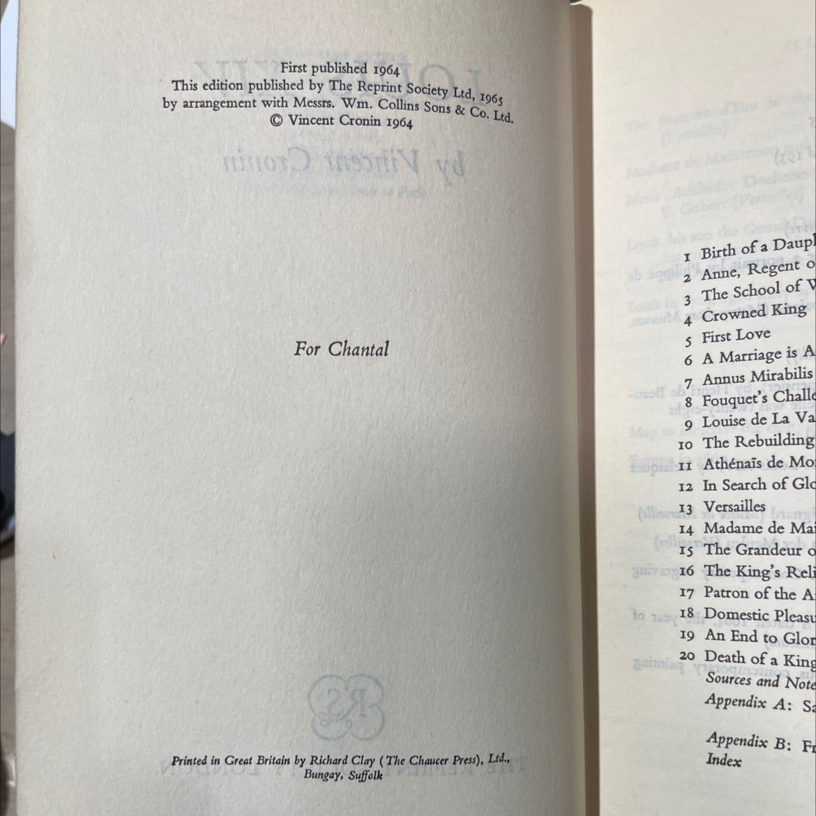 louis xiv book, by vincent cronin, 1965 Hardcover image 3