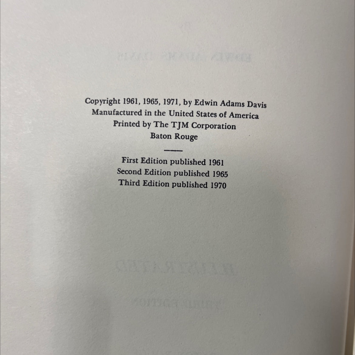 louisiana book, by edwin adams davis, 1971 Hardcover image 3