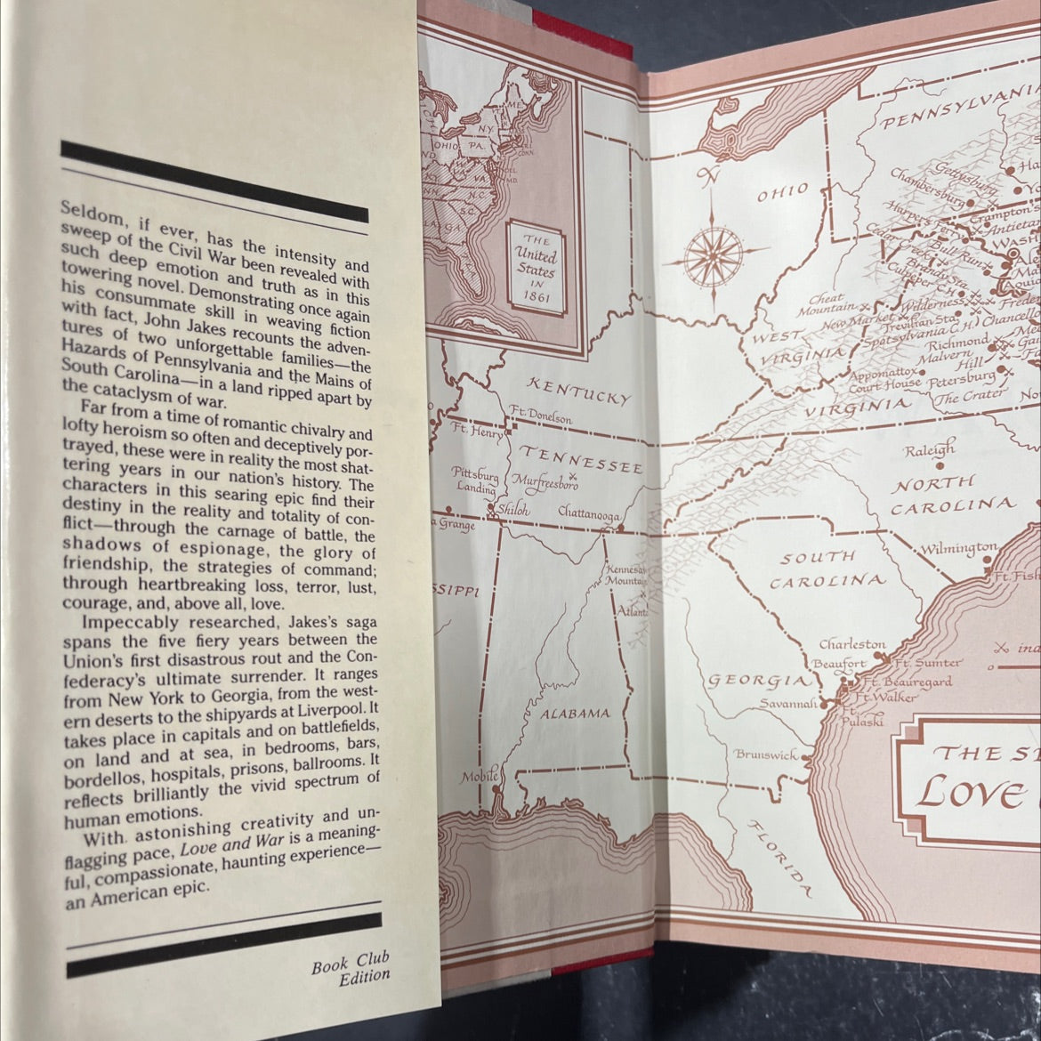 love and war book, by john jakes, 1984 Hardcover image 4