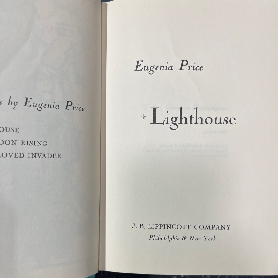 loved invader book, by Eugenia Price, 1971 Hardcover image 2