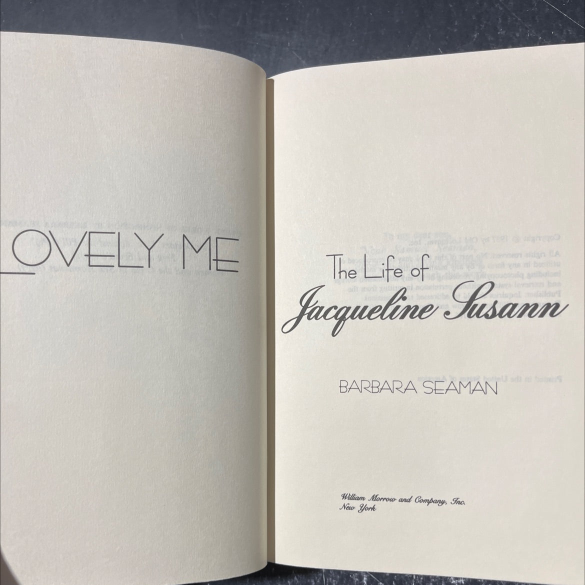 lovely me the life of gn a jacqueline susann book, by barbara seaman, 1987 Hardcover image 2
